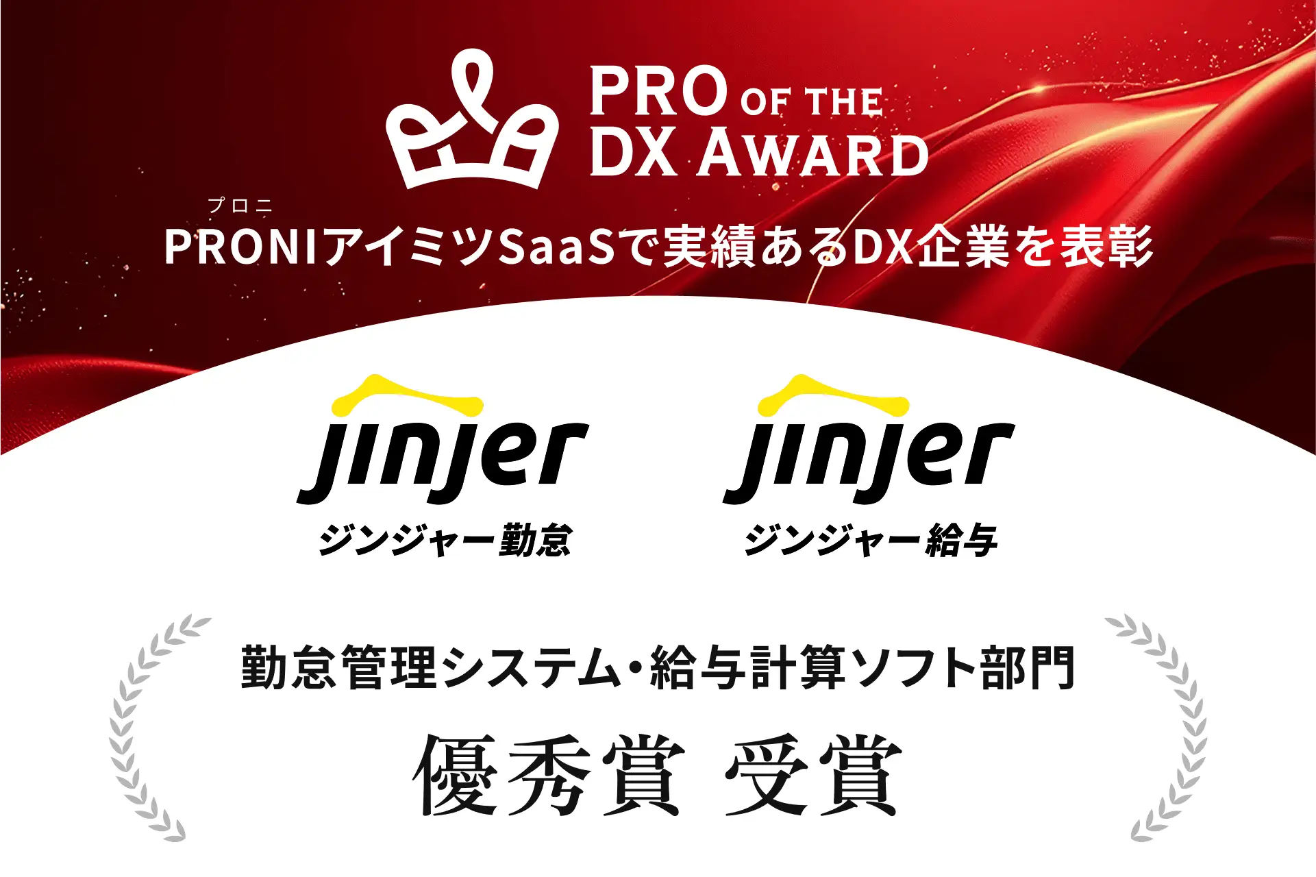 ジンジャー、「PRO of the DX Award 2025（上期）」の勤怠管理システム・給与計算ソフトの2部門で優秀賞を受賞
